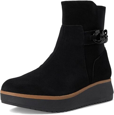 Clarks Women's Zylah Rose Ankle Boot, Black Suede, 5 in Saudi Arabia