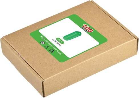 uxcell 50Pcs Rubber End Caps, 6.5mm/0.26" ID Flexible Rubber Caps, PVC Caps Rubber Screw for Bolts Screw Caps Thread Protectors Tube Screw Bolt, Green in Saudi Arabia