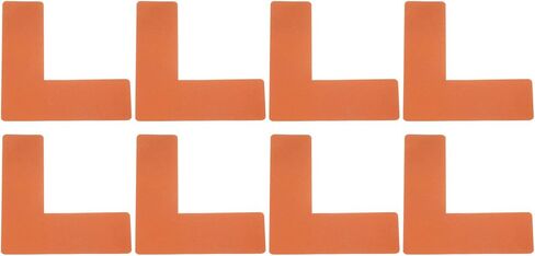 YOKIVE 20 Pcs 5S Location Marking Corner, L Shaped Floor Markers Strikers | Durable for Office Table, Desk, Floor, Steps (Orange, 2x2x0.8-inch) in Saudi Arabia