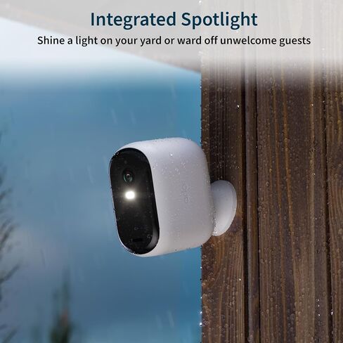 Arlo Essential Wireless Security Camera 2nd Gen with Solar Panel - Outdoor & Indoor Wireless Camera with Integrated Spotlight, Color Night Vision, Motion Sensor & DIY Setup - White, 1 Pack, VMK3050 in Saudi Arabia