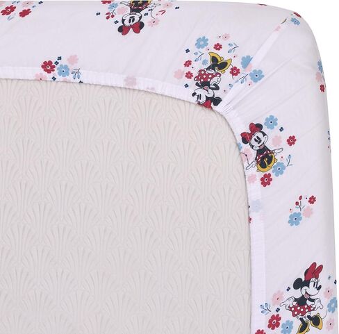 Disney Mickey Mouse - Black, White, Gray and Red Watercolor Mickey Ears Nursery Fitted Crib Sheet in Saudi Arabia