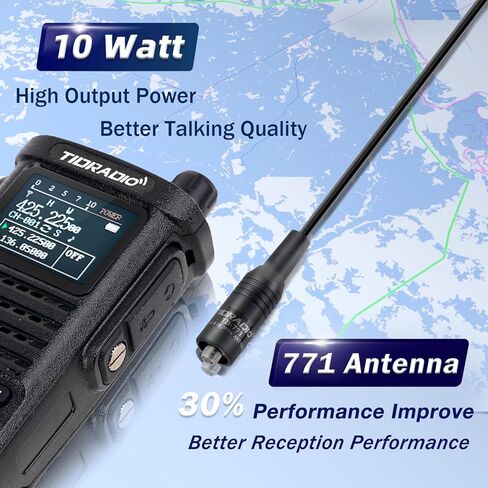 (الجيل الثاني) راديو TIDRADIO TD-H8 بقوة 10 وات عالي الطاقة محمول مع برمجة بلوتوث، قادر على التكرار، راديو NOAA طويل المدى للطقس مع بطارية كبيرة 2500 مللي أمبير في الساعة، راديو ثنائي الاتجاه، حزمة واحدة in Kuwait