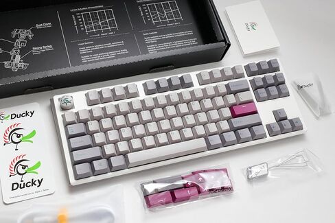 Ducky One 3 Mist Grey Hotswap RGB Double Shot PBT Quack Mechanical Keyboard Cherry MX Silver in Saudi Arabia