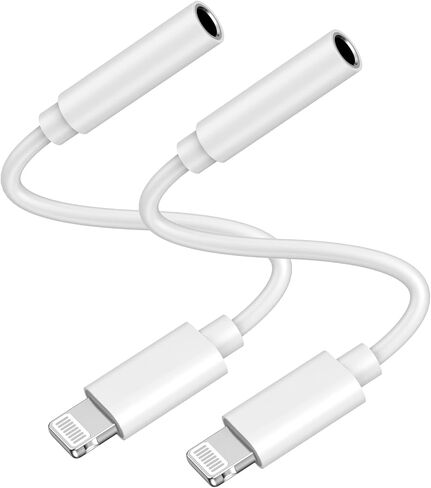 USB C to 3.5 mm Headphone Jack Adapter for iPhone 16 15, 2 Pack Type C Aux Audio Dongle Adapter Cable Cord Compatible for iPhone 16/16 Plus/16 Pro/16 Pro Max/15/15 Plus/15 Pro/15 Pro Max, iPad Pro in Saudi Arabia