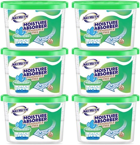 NATRUTH Moisture Absorbers (6 pack), 10.5Oz Portable Humidity Absorber & Dehumidifier Boxes for Closet Effectively Trap Extra Moisture, Odor Eliminator with Lavender Fragrance for Fresher Air (Lavender) in Kuwait