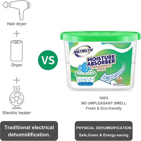 NATRUTH Moisture Absorbers (6 pack), 10.5Oz Portable Humidity Absorber & Dehumidifier Boxes for Closet Effectively Trap Extra Moisture, Odor Eliminator with Lavender Fragrance for Fresher Air (Lavender) in Kuwait