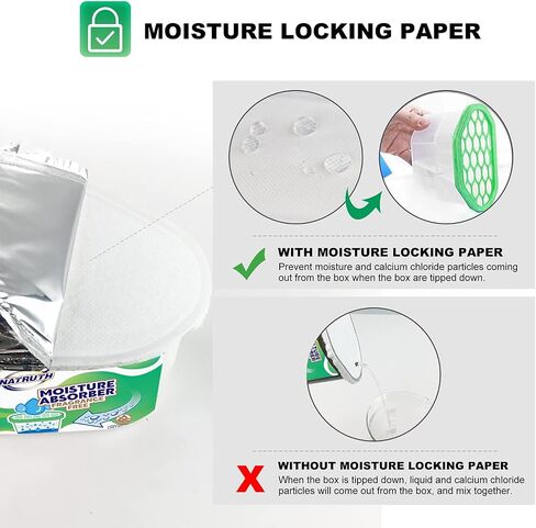 NATRUTH Moisture Absorbers (6 pack), 10.5Oz Portable Humidity Absorber & Dehumidifier Boxes for Closet Effectively Trap Extra Moisture, Odor Eliminator with Lavender Fragrance for Fresher Air (Lavender) in Kuwait