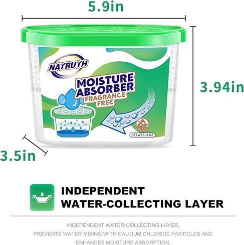 NATRUTH Moisture Absorbers (6 pack), 10.5Oz Portable Humidity Absorber & Dehumidifier Boxes for Closet Effectively Trap Extra Moisture, Odor Eliminator with Lavender Fragrance for Fresher Air (Lavender) in Kuwait