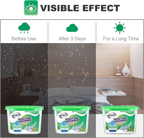NATRUTH Moisture Absorbers (6 pack), 10.5Oz Portable Humidity Absorber & Dehumidifier Boxes for Closet Effectively Trap Extra Moisture, Odor Eliminator with Lavender Fragrance for Fresher Air (Lavender) in Kuwait