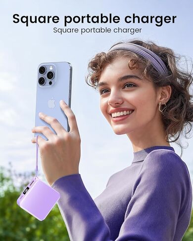 10000mAh Small Power Bank, Mini Phone Portable Charger, USB C Input/Output with Smart LED Display, 30W Fast Charging Technology Battery Bank for iPhone, iPad,Samsung, Android Phones, Tablet in Kuwait