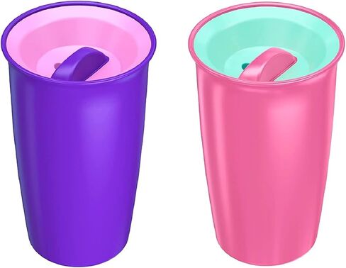 Playtex Baby Sipsters Stage 2 Hard Spout Cups, Green/Pink, Blue/Lavender, 9 Oz, 2 Count - Spill-Proof and Leak-Proof in Saudi Arabia