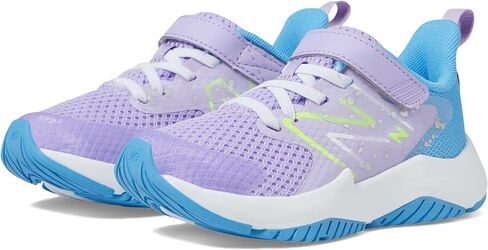 New Balance Rave Run V2 Bungee Lace with Top Strap Shoe, Black/Blast Red/Team Sky Blue, 1.5 Wide US Unisex Little_Kid in Saudi Arabia