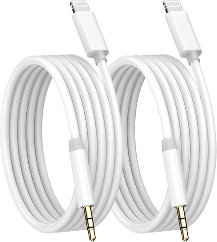 Aux Cord for iPhone 16 15, 2 Pack USB C to 3.5mm Audio Aux Jack Cable, Type C to 3.5mm Headphone Jack Car Stereo Cord Compatible with iPhone 16/16 Plus/16 Pro/16 Pro Max/15/15 Plus/15 Pro/15 Pro Max in Saudi Arabia