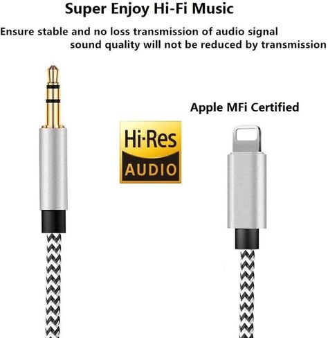 Aux Cord for iPhone 16 15, 2 Pack USB C to 3.5mm Audio Aux Jack Cable, Type C to 3.5mm Headphone Jack Car Stereo Cord Compatible with iPhone 16/16 Plus/16 Pro/16 Pro Max/15/15 Plus/15 Pro/15 Pro Max in Saudi Arabia