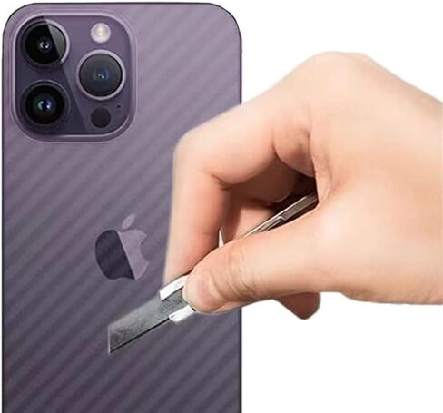 واقي شاشة خلفي 6.9 بوصة لهاتف iPhone 16 Pro Max، طبقة حماية رفيعة للغاية من ألياف الكربون ثلاثية الأبعاد - عبوتين - شفاف in Kuwait