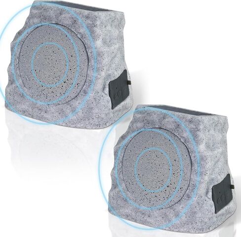 Outdoor Rock Speaker Bluetooth for Garden Patio Party Pool, Waterproof, Solar Powered with Rechargeable Battery, Technology Bluetooth Speakers with 7 Colors for All Seasons in Saudi Arabia