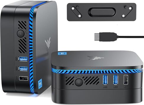 KAMRUI AK1PLUS Mini PC, 12GB LPDDR5 4800MHz 256GB M.2 SSD with N100 Processor, 4K Mini Desktop Computer with 2 HDMI, Support WiFi 5, BT 4.2 for Office, Home in Saudi Arabia