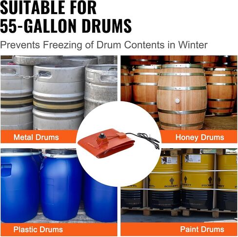VEVOR Insulated Band Style Gas Cylinder Warmer, Fits 40 lbs Gas Tanks 120W Propane Heater, Fixed Internal Thermostat Max Temp 90 ℉, Durable Waterproof Oxford Fabric, UL/FCC Listed in Saudi Arabia
