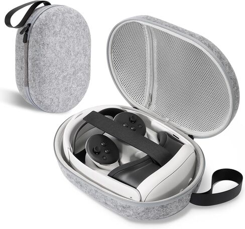 CoBak Hard Carrying Case for Meta Quest 3 - Compact design, Multiple Compartments for Elite Version VR Headset, Controllers and Accessories, Travel with Protection, Pink in Saudi Arabia