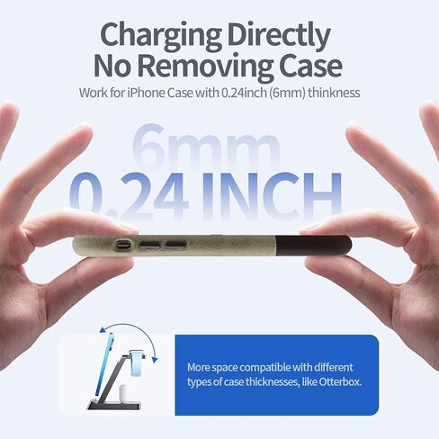3 in 1 Charging Station for Apple - 33W Fast Multiple Charging Station for iPhone 14/13/12/11, Apple Watch and AirPods (33W USB-C Charger Included) in Saudi Arabia