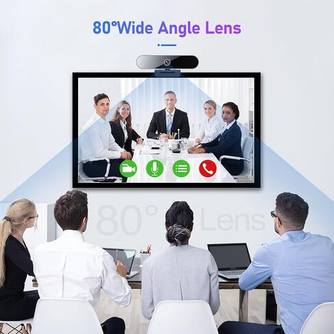 Webcam 4K, USB Webcam with 4 Noise-Canceling Microphones, 4K Webcam for PC/MAC, 50°- 92° FOV Streaming Webcam, Built-in OSD & Privacy Cover, Plug & Play Wide Angle Webcam for Zoom, Teams, Recording in Saudi Arabia