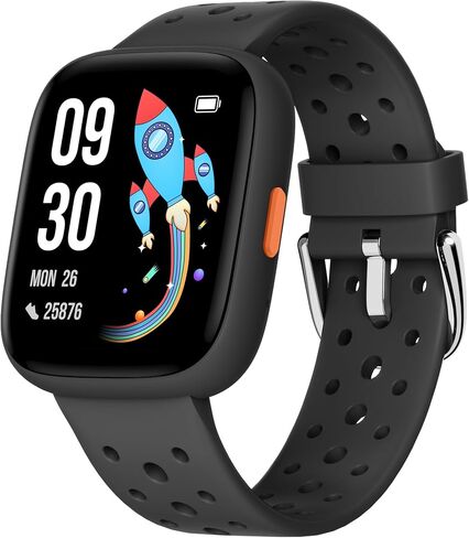 BIGGERFIVE Smart Watch for Kids, 1.8" Fitness Tracker Watch Pedometer, Heart Rate, Sleep Monitor, IP68 Waterproof, Calorie Step Counter, Puzzle Games with/Without APP for Girls Boys Teens 5-16, Blue in Saudi Arabia