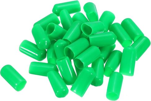 Uxcell 50 قطعة من أغطية الأطراف المطاطية 8 مم (5/16 بوصة) ID من الفينيل PVC أنبوب مستدير غطاء غطاء المسمار واقيات الخيط باللون الوردي in Saudi Arabia