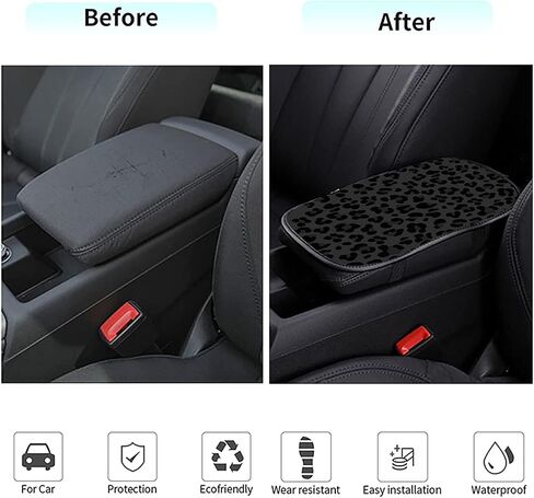 Auto Center Console Cover Arm Rest Cover for Car Truck,Universal Waterproof Car Armrest Cover Pad Middle Console Storage Box Covering Protector+Car Coasters-Blue Butterflies in Night Sky in Saudi Arabia