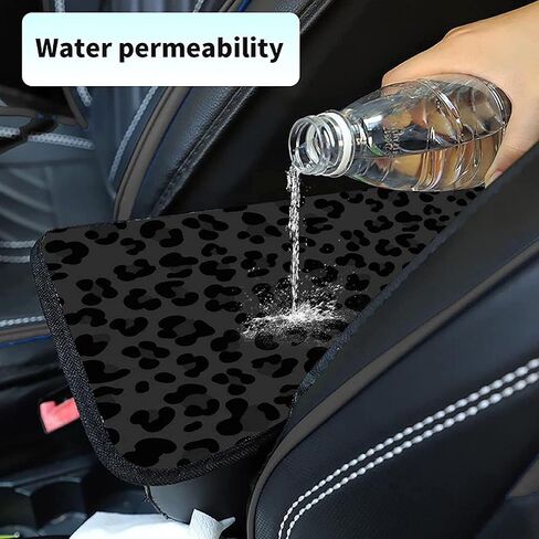 Auto Center Console Cover Arm Rest Cover for Car Truck,Universal Waterproof Car Armrest Cover Pad Middle Console Storage Box Covering Protector+Car Coasters-Blue Butterflies in Night Sky in Saudi Arabia