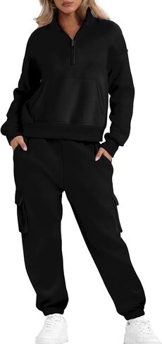 Bloggerlove المرأة 2 قطعة صالة مجموعات وتتسابق Sweatpants رياضية مطابقة اقتصاص أعلى البضائع العداء ببطء قطعتين العرق مجموعة in Kuwait