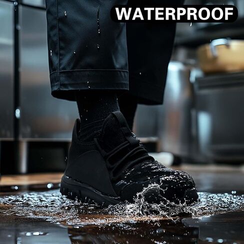 أحذية فولاذية لأصابع القدم للرجال والنساء، أحذية أمان للعمل مضادة للماء ومقاومة للزيوت، نعل متين مقاوم للثقب، بناء مستودع صناعي على السطح، أحذية مطبخ الشيف لخدمة الطعام in Kuwait