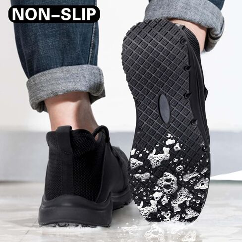 أحذية فولاذية لأصابع القدم للرجال والنساء، أحذية أمان للعمل مضادة للماء ومقاومة للزيوت، نعل متين مقاوم للثقب، بناء مستودع صناعي على السطح، أحذية مطبخ الشيف لخدمة الطعام in Kuwait