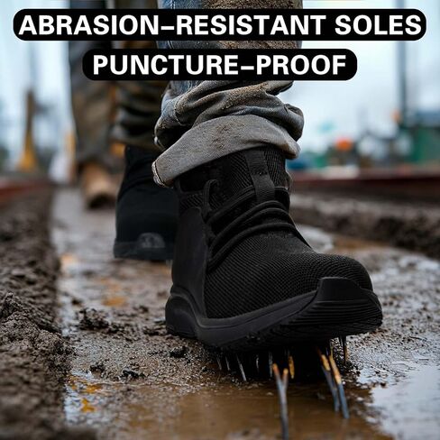 أحذية فولاذية لأصابع القدم للرجال والنساء، أحذية أمان للعمل مضادة للماء ومقاومة للزيوت، نعل متين مقاوم للثقب، بناء مستودع صناعي على السطح، أحذية مطبخ الشيف لخدمة الطعام in Kuwait