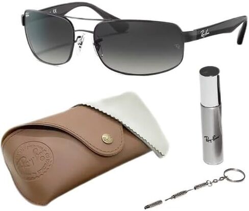 نظارات شمسية Ray-Ban RB3445 مستطيلة مع مجموعة نظارات - وسادات أنف قابلة للتعديل - نظارات شمسية كلاسيكية مثالية للارتداء الرسمي والعادي in Kuwait