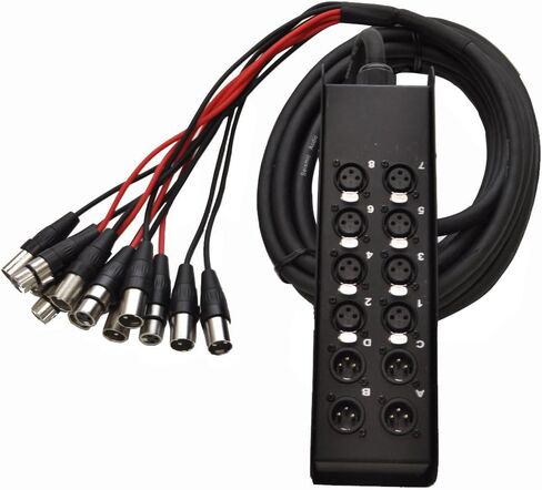مكبرات الصوت الزلزالية 12 قناة منخفضة المستوى XLR إرسال لوحة الدائرة كابل ثعبان، كابل مقسم XLR، 100 قدم in Kuwait