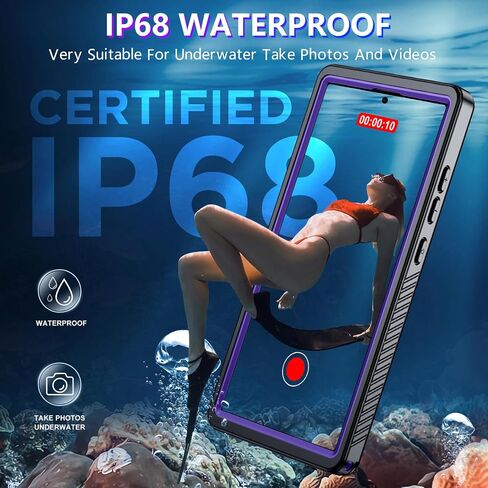 2024 New for Samsung Galaxy S23 Ultra Case Waterproof, [Military Grade Shockproof][Built-in Screen Protector & Glass Camera Protector][IP68 Underwater][Dustproof][Dropproof] Full Body Phone Case 6.8" in Kuwait