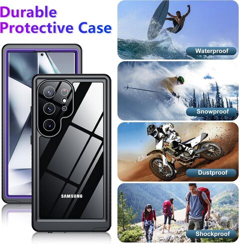 2024 New for Samsung Galaxy S23 Ultra Case Waterproof, [Military Grade Shockproof][Built-in Screen Protector & Glass Camera Protector][IP68 Underwater][Dustproof][Dropproof] Full Body Phone Case 6.8" in Kuwait