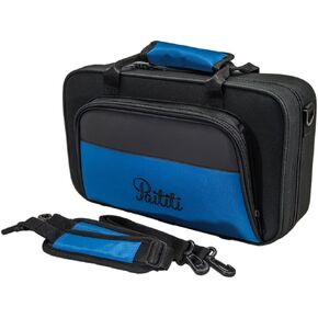 Paititi 16 inch Professional Oblong Shape Lightweight Viola Hard Case with Hygrometer Black/Brown