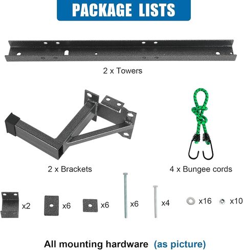 Aluminum Side Mount Trailer Ladder Rack, Lightweight Rustproof Adjustable Ladder Rack for Open and Enclosed Trailer Exterior Side Wall, 150 LBS Capacity - Carry 1 Ladder in Saudi Arabia