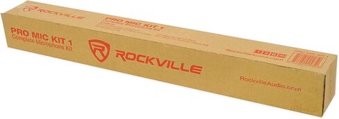 Rockville Wired Pro MIc Kit 1 - ميكروفون معدني متطور + حامل ميكروفون + حقيبة حمل + كابل، أسود in Saudi Arabia