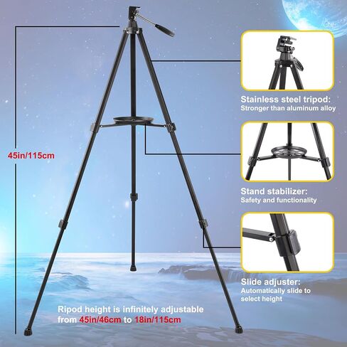 Telescope, Telescope for Adults High Powered, 80mm Aperture 500mm Fully Mult-Coated High Powered Refracting & Red Dot Star Finder System Telescope, with All Metal Tripod/Phone Adapter/Bag in Saudi Arabia