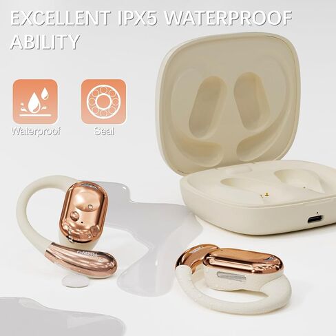 TUINYO True Wireless Ear Hooks, IPX5 Waterproof, Stable One-Step Bluetooth Connection with Long Transmission, 40hrs Longed Standby Time with 10hrs Playtime for Each, Compatible to Different Devices in Saudi Arabia