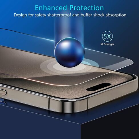 T Tersely [4 Pack] Screen Protector for iPhone 16 Pro (6.3 inch), Tempered Glass with Installation Alignment Frame,Case Friendly,HD Clear in Saudi Arabia