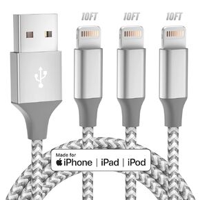 iPhone Charger 3pack 10FT Apple MFi Certified Long Lightning Cable Fast Charging High Speed Data Sync USB Cable Compatible iPhone 14 13/12/11 Pro Max/XS MAX/XR/XS/X/8/7/Plus/6S