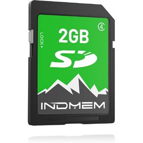 INDMEM 2GB SD Card, 2GB Class 4 Flash Memory Card 2G SLC Standard Secure Digital Cards for Old Digital Camera and Trail Camera