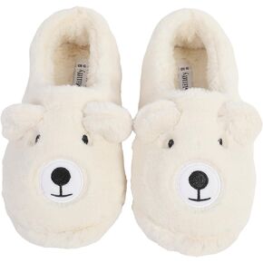 Millffy Womens Cute Cartoon Animal Soft Warm Plush Fuzzy Bear Slippers Winter House Shoes Lamb Slippers Sneakers