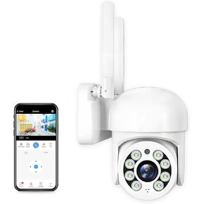 SECUEYE APP 2MP كاميرا على شكل قبة واي فاي 2.4 جيجا هرتز 5 جيجا هرتز عموم/إمالة/تكبير تتبع تلقائي اللون البشري IP65 مقاوم للماء 24/7 تسجيل أمان خارجي (2 ميجابكسل)