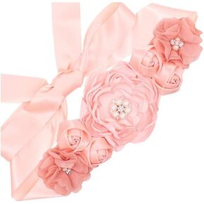 Bienvenue Baby™ - Satin Maternity Sash Belt With Rhinestones, For Baby Shower, Maternity Photoshoot, Gender Reveal ...