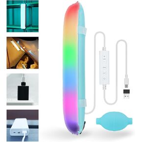 OT80R 15W RGB ضوء أنبوبي قابل للنفخ، محمول باليد LED ضوء الرياح للتصوير الفوتوغرافي والتخييم ومدونات الفيديو، ضوء أنبوب هواء RGB مغناطيسي، CRI>96، 3000K إلى 6500K، 6 FX Model in Kuwait