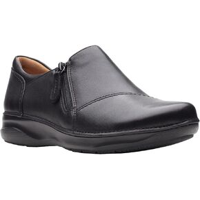 Clarks New Women's Appley Zip Black Leather 6